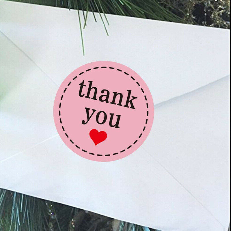 Thank You Stickers Seal Labels 500pcs 1 inch Pink Wedding Party Favors St.l8