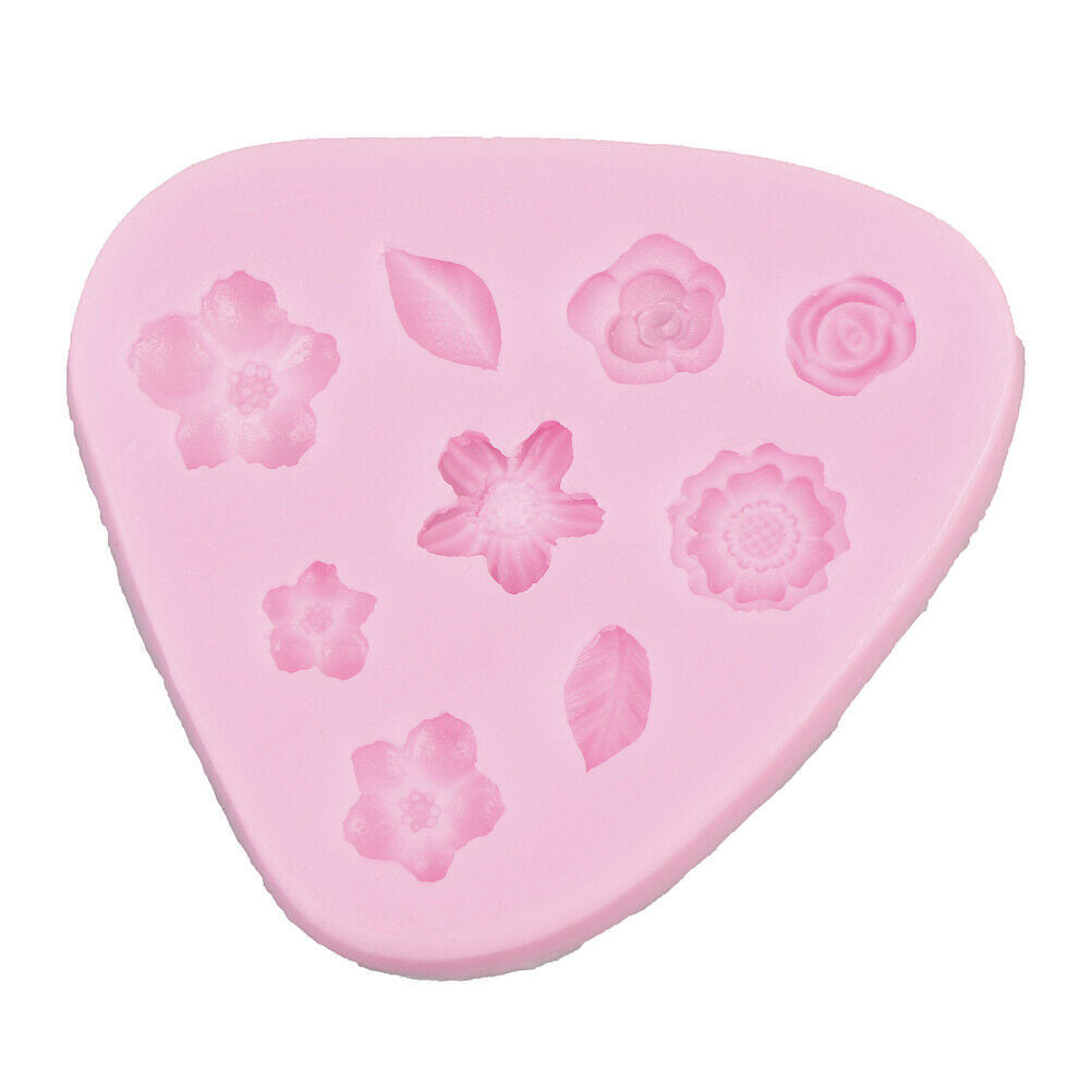 1PC Flowers Shape Silicone mold Fondant Cake Decoration SugarCraft Tool.l8