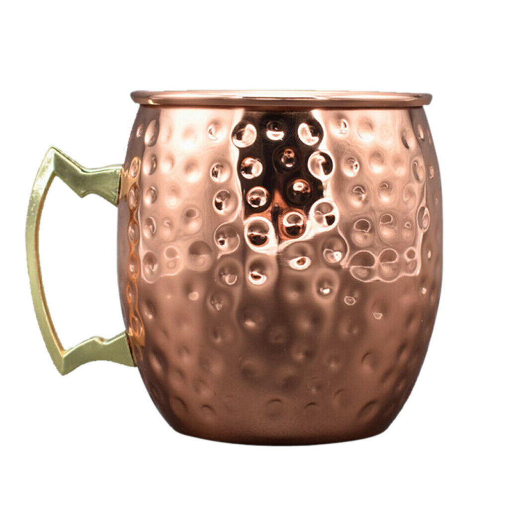 Mug with Handle Moscow Mule Reusable Stainless Steel Straw Beer Bar Drinks
