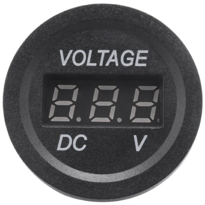 DC 12V-24V Motorcycle LED Digital Display Voltmeter Voltage Meter Round Panel(B9
