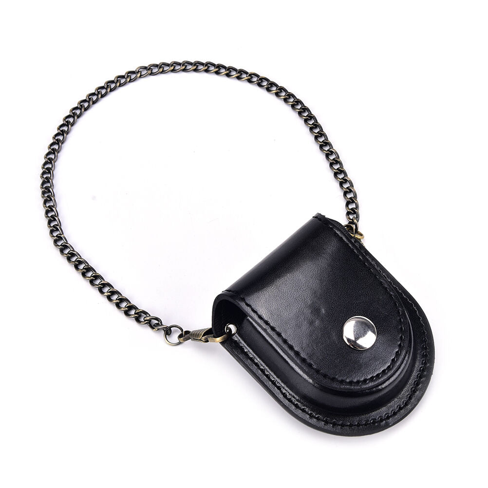 1X PU leather pocket watch holder storage case coin purse pouch bag with c.l8