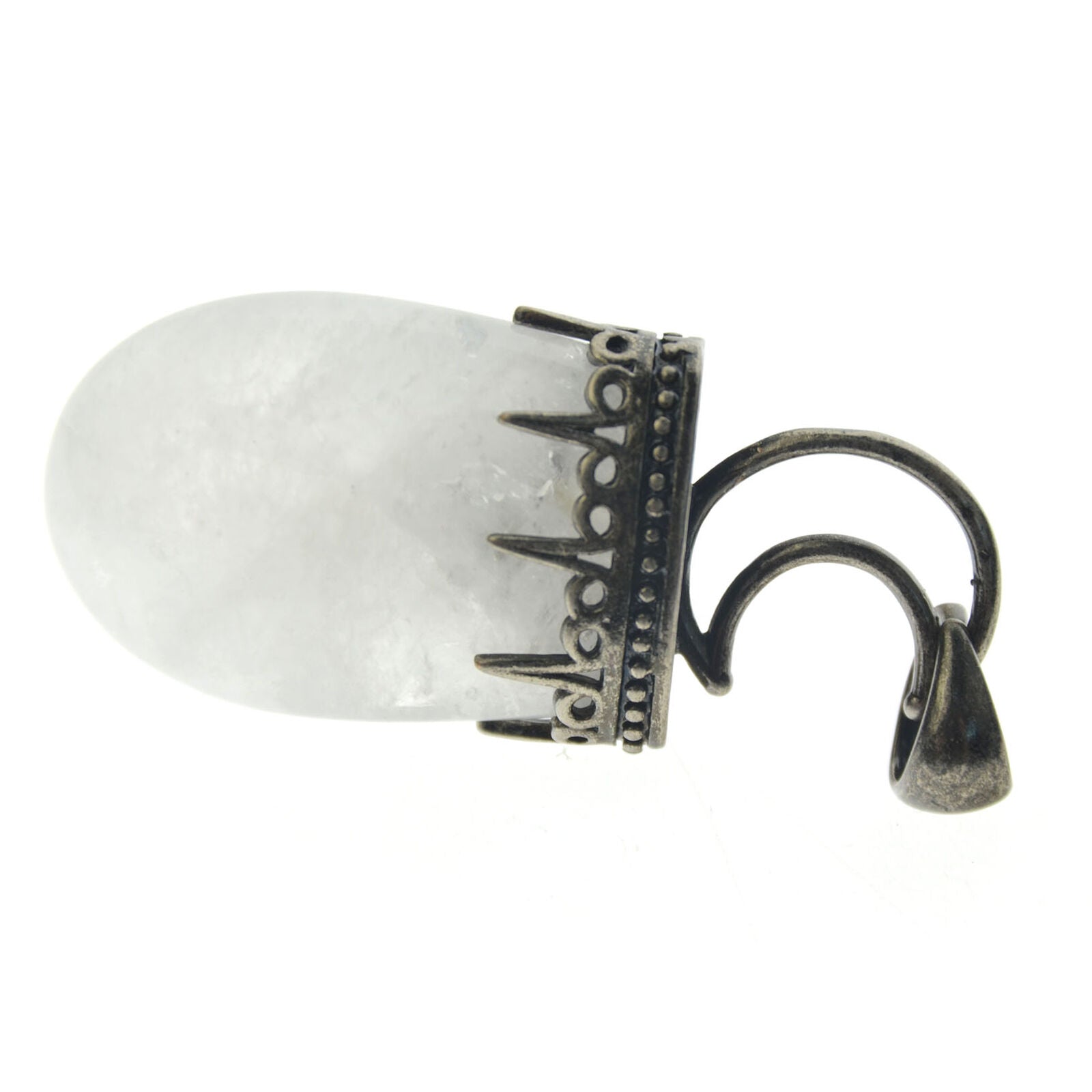 Nature Rose Rock Quartz Labradorite Stone Pendant Energy Reiki Healing Amulet