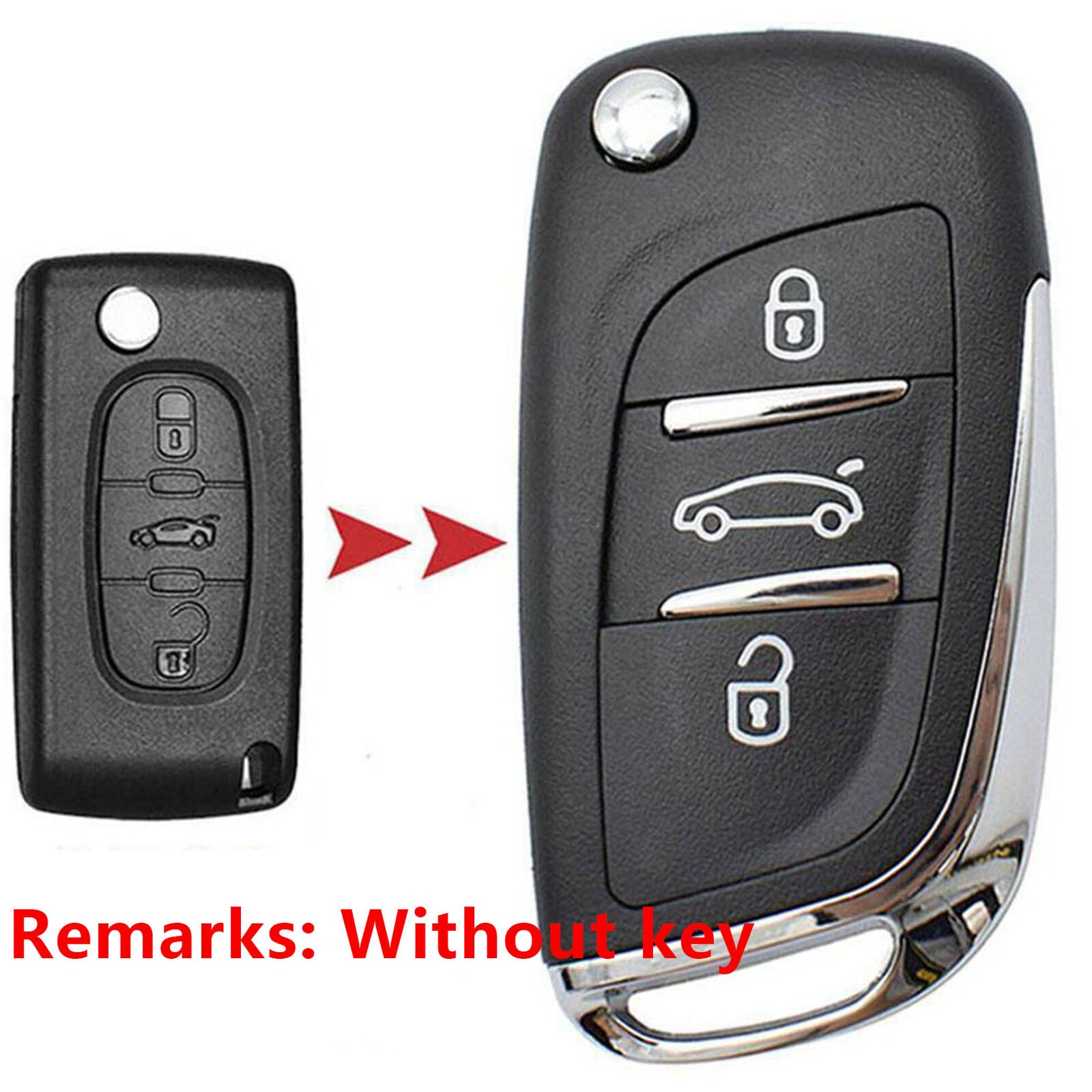 Car Key Shell Case Fob Modified For Peugeot 207 307 308 3008 5008 VA2 CE0523