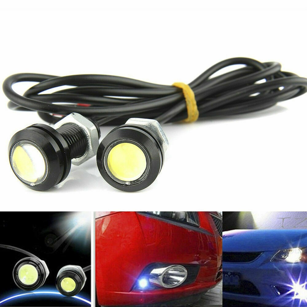 2x Car Auto 15W DC 12V Eagle Eye LED Light Daytime Running DRL Backup White Lamp