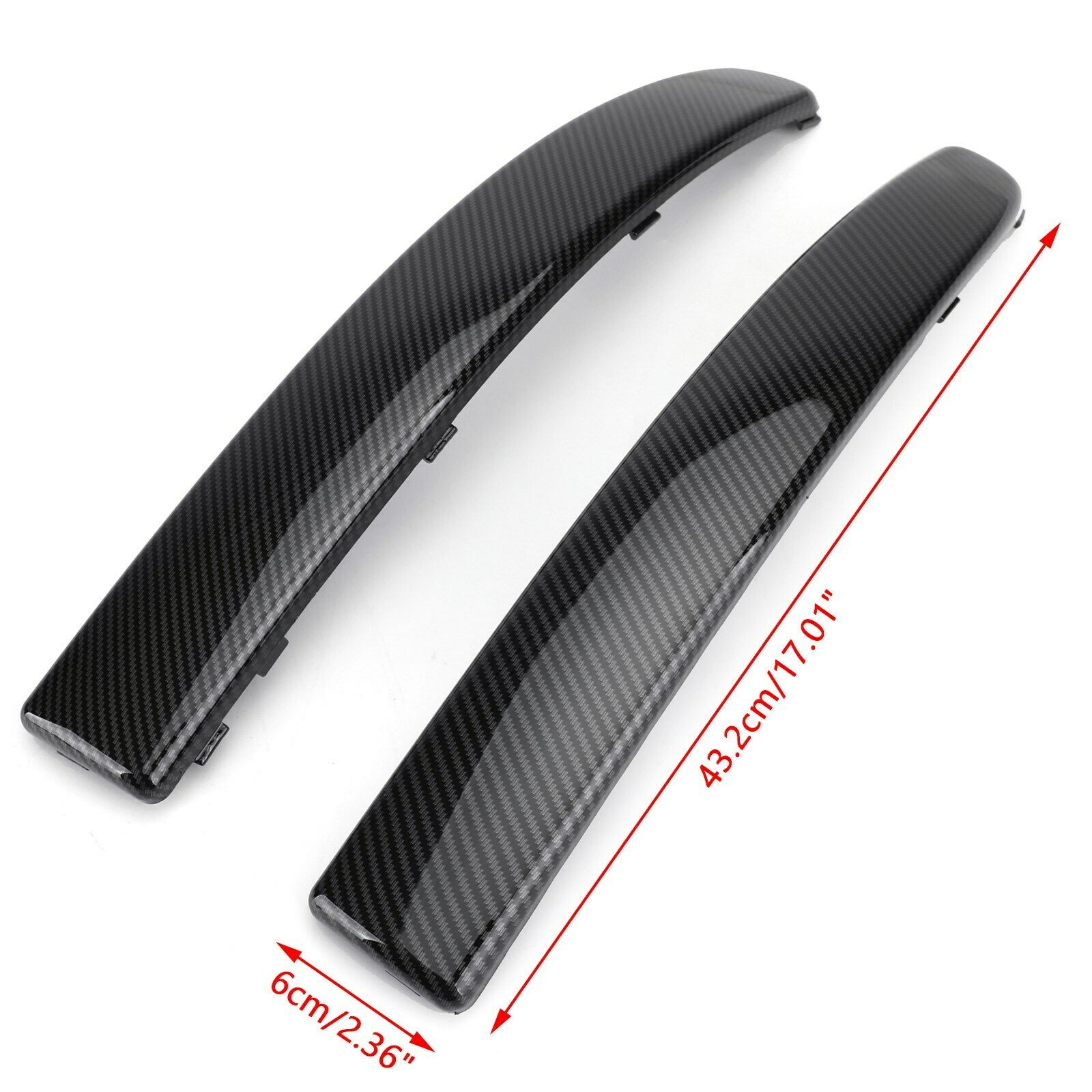 Pair Front Bumper Moulding Trim Carbon Fiber fit FIAT 500 2008-2015 CA