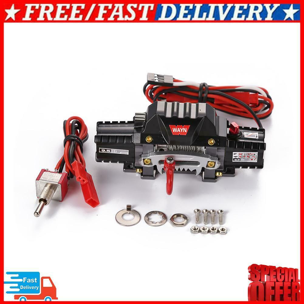 RC Car Double Motor Winch w/Remote Control Wire Switch for 1/8 RC Crawler