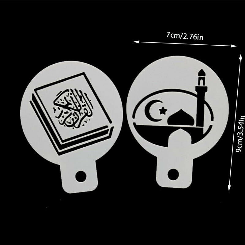 Cookies Cutter Mubarak Moon Star Temple Embossed Cutter Mold Fondant Sta.l8