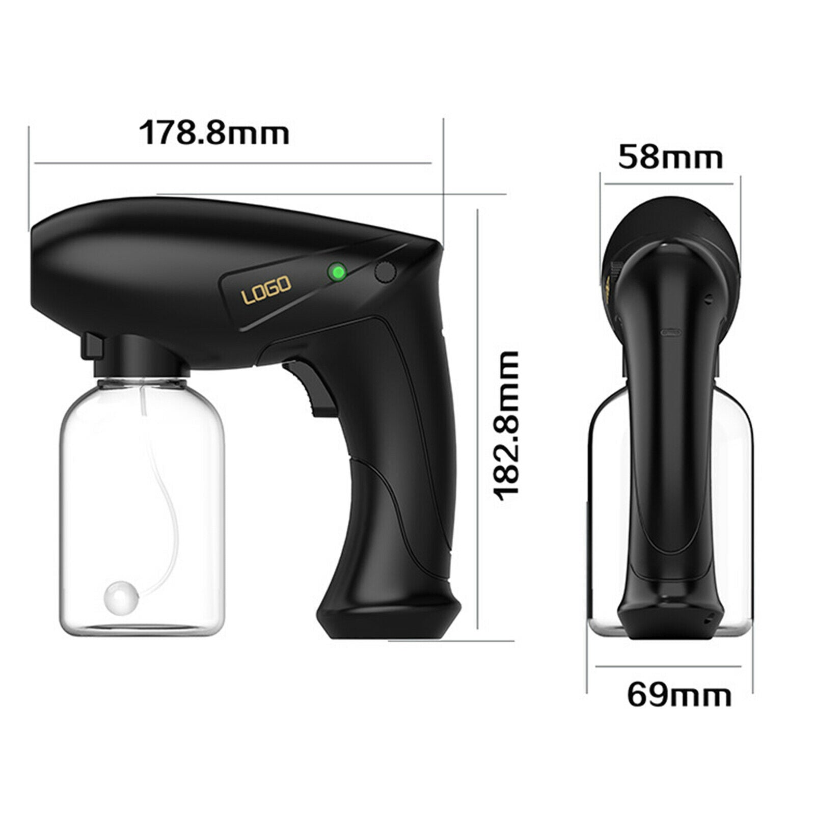 Portable Wireless Disinfectant Atomizer Spray Gun Mist Maker for Home Hotel