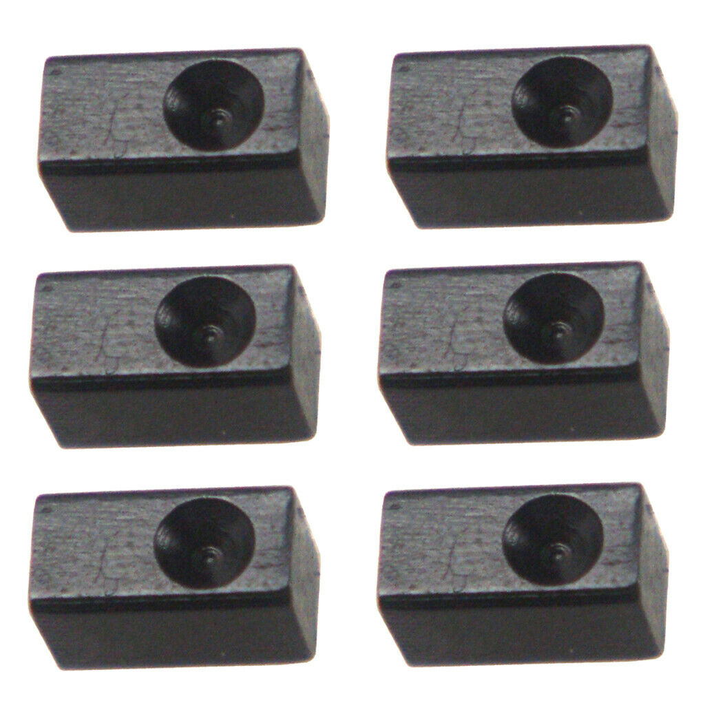 6 Pieces Electric Guitar Tremolo Bridge Saddle Insert Lock String Iron Blocks
