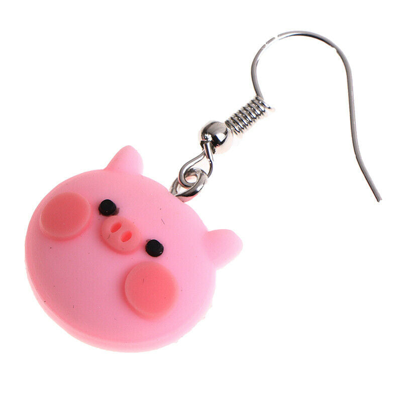 2Pcs/set New Fashion Pink Tender Pig Earrings Creative Simple And Cute Ea.l8