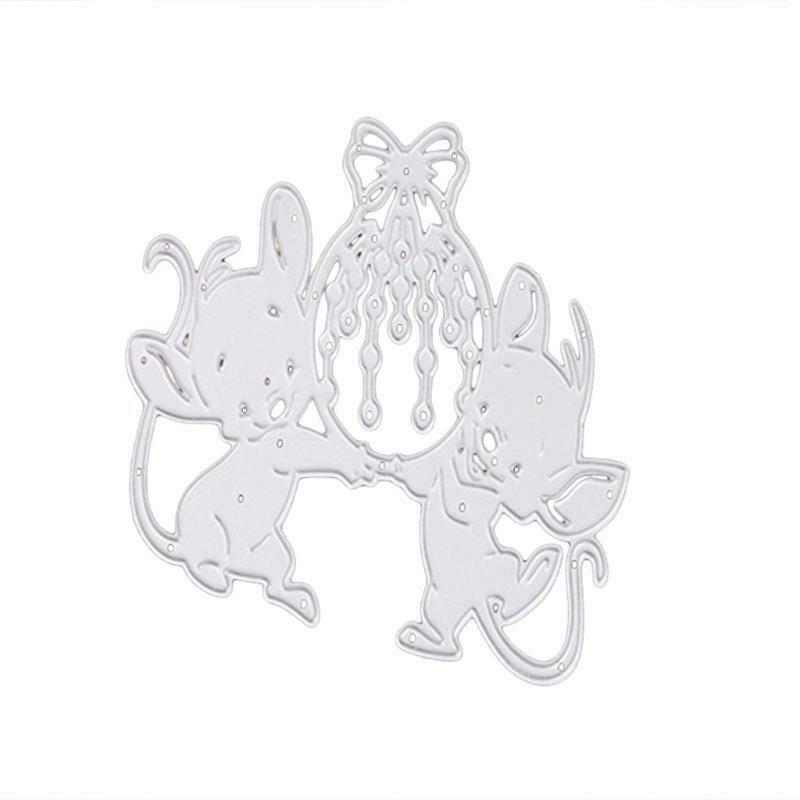 Christmas Mouse Metal Cutting Dies Stencil DIY Scrapbooking Album Paper Template