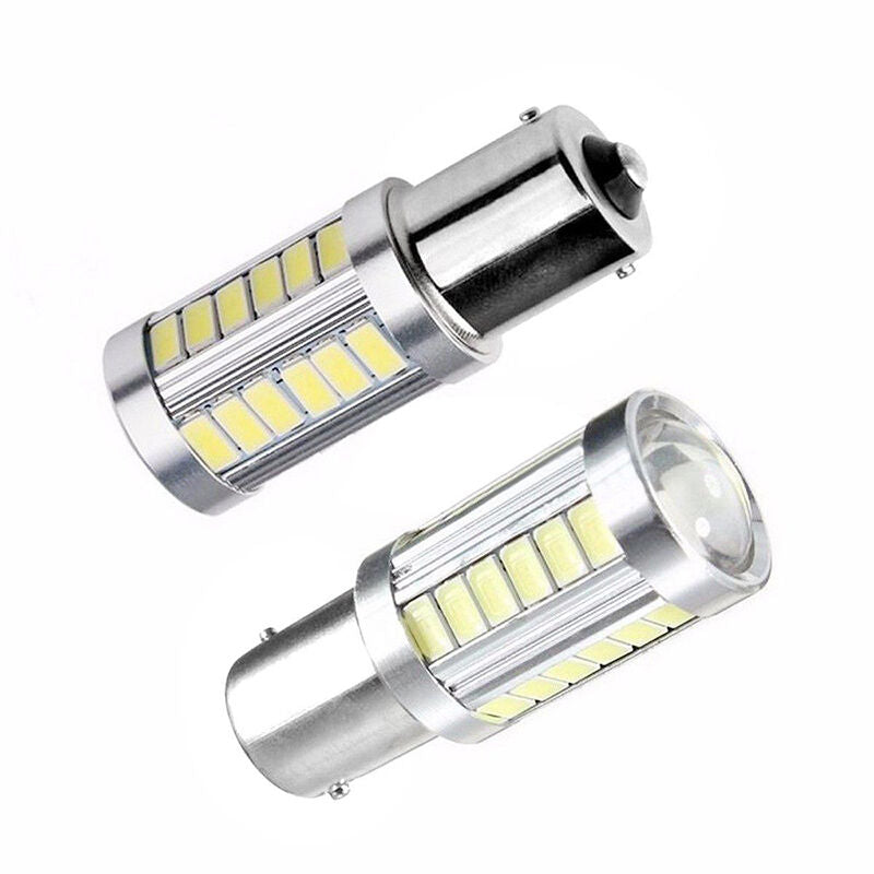 2X LED 12V Car White Bulbs BA15S P21W 1156 Backup Reverse Light 33-SMD 5630 5730