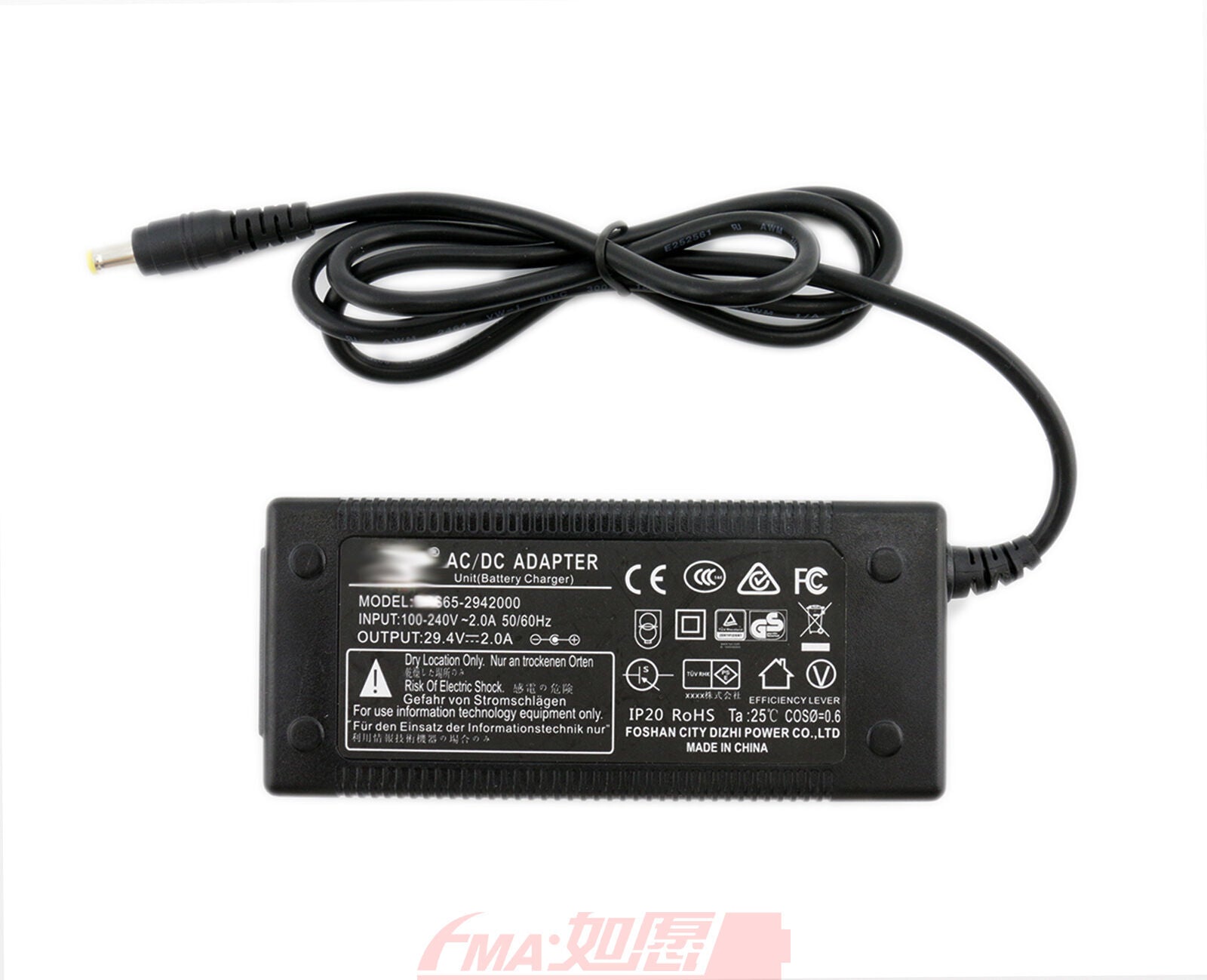 29.4V 2A Charger for 7S 25.2 25.9V Li-ion Li-Po or 8S 25.6V Li-Fe Battery UST