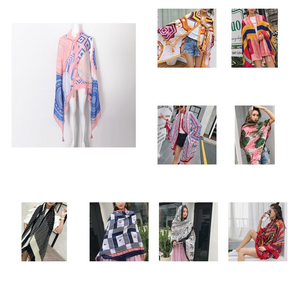 Women's Multifunction Cloths Stole Sunscreen Scarf Shawl Shawl Tassel Scarf For