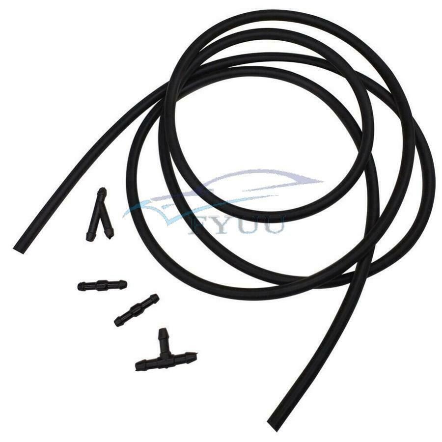 2M Windscreen Wiper Washer Jet Tube Pipe Hose 4 Connectors T Y For Nozzle Pump