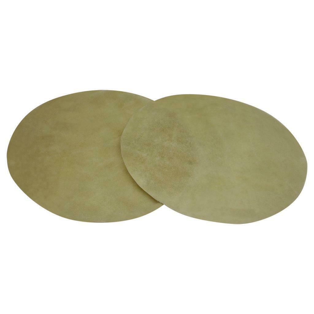 Set of 2 Drum Head Buffalo Skin 33cm Round African Drums Replacement Parts