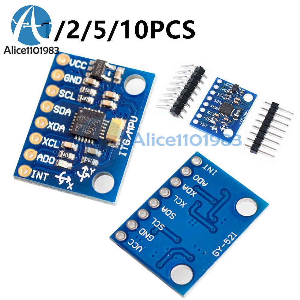 10PCS 3 Axis MPU-6050 Module Gyroscope+Accelerometer Module for Arduino MPU 6050