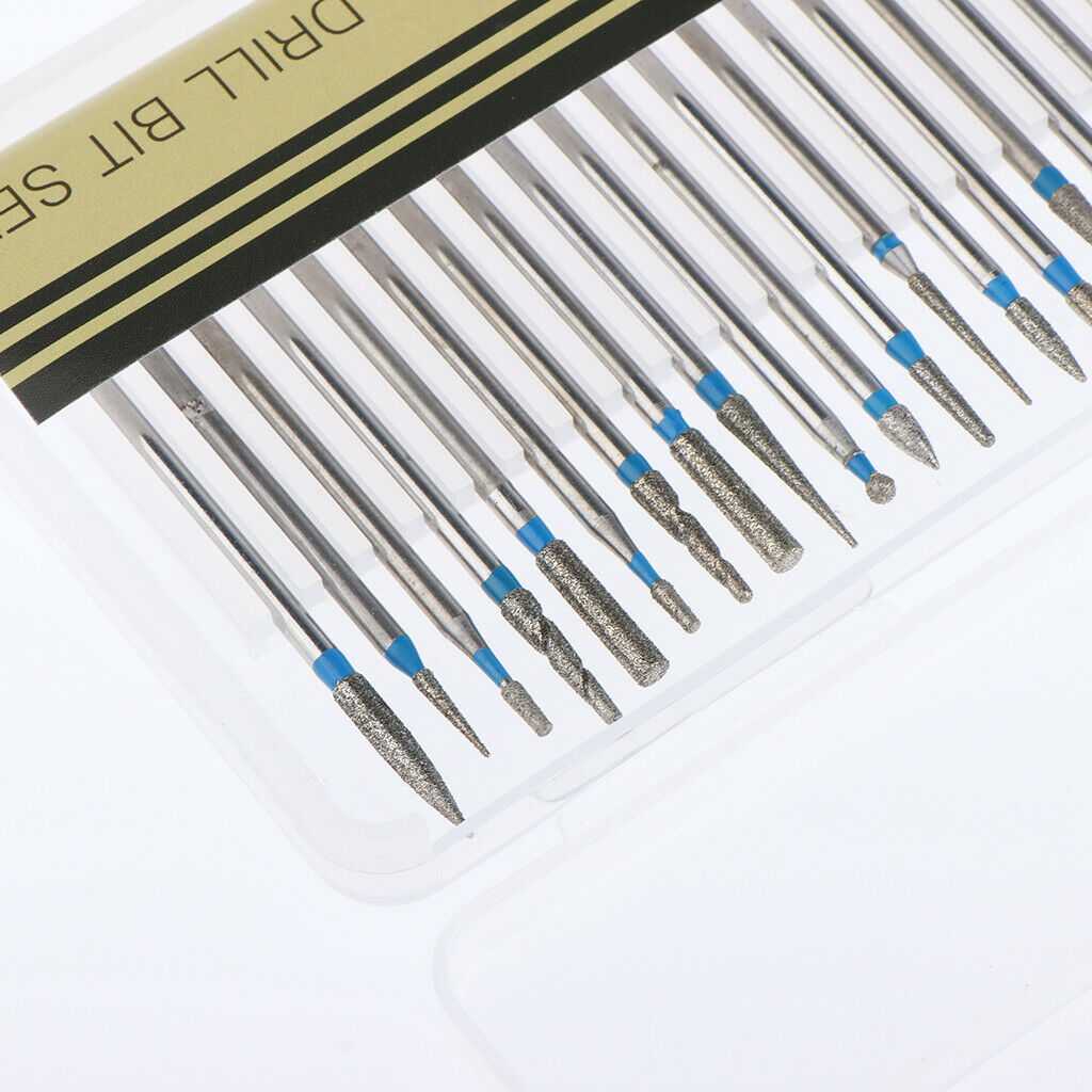 30x Nail Drill Bit Set Barrel Head Electric Drill Bits Coarse Grinding Tool A