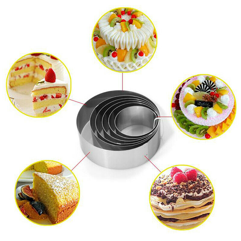 1Set Round Circle Stainless Steel Cookie Cutter Biscuit DIY Baking Pastry Mo Lt