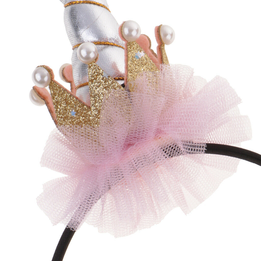 Unicorn Horn Headband Girl Crown Hairband Costume Fancy Dress Party Pink