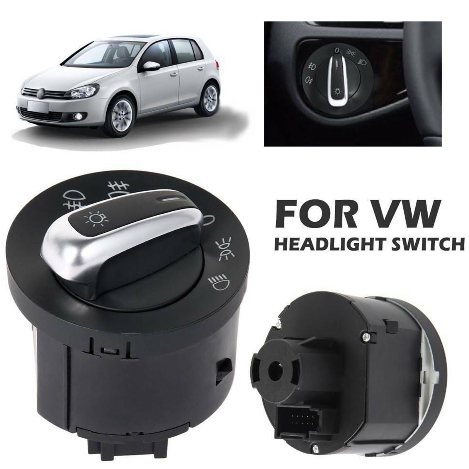 Headlight Switch Light For VW Passat CC B6 Jetta Golf MK5 MK6 5ND941431A T2