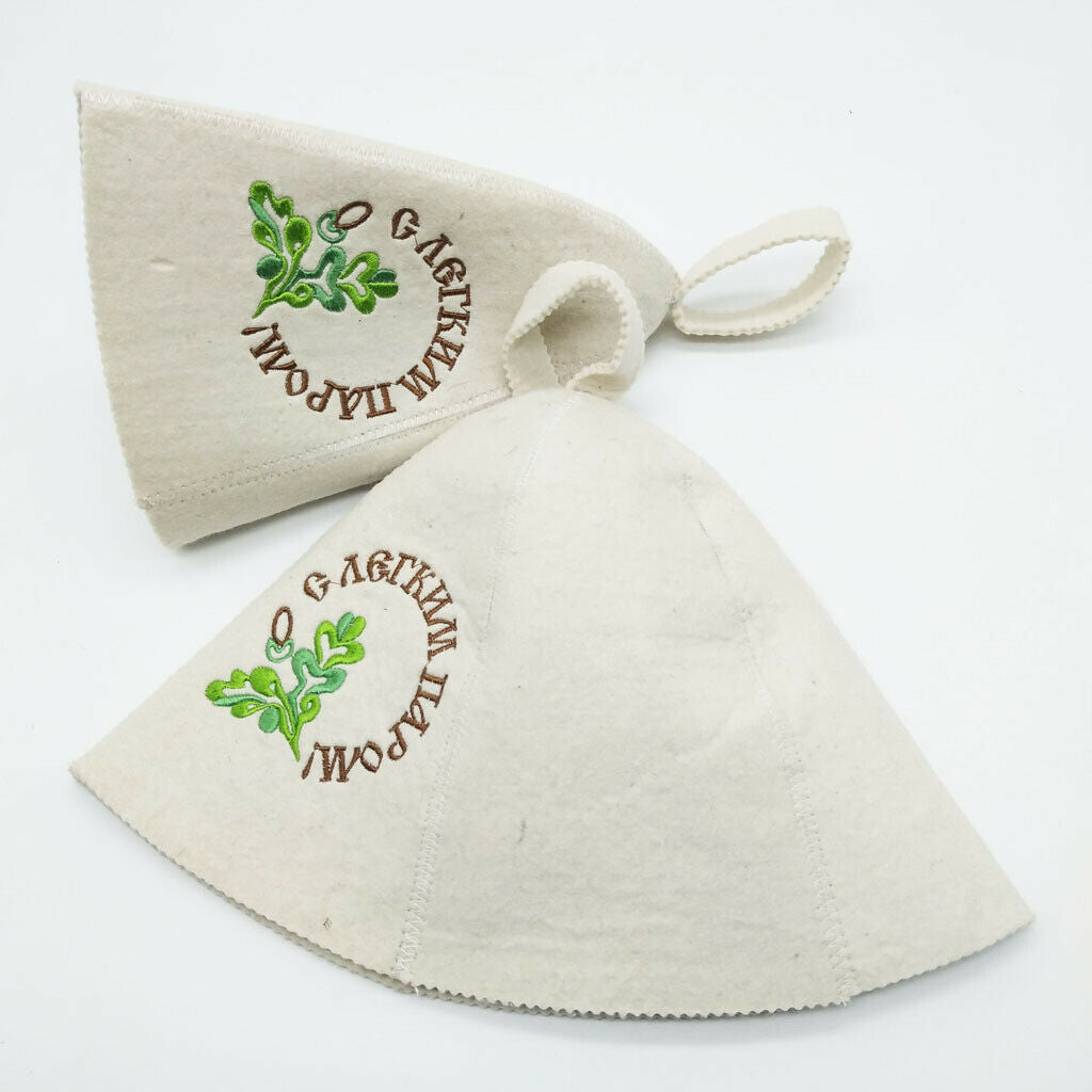 3Pcs 100% Pure Wool Felt Sauna Hat Russian Banya   Unisex Lightweight