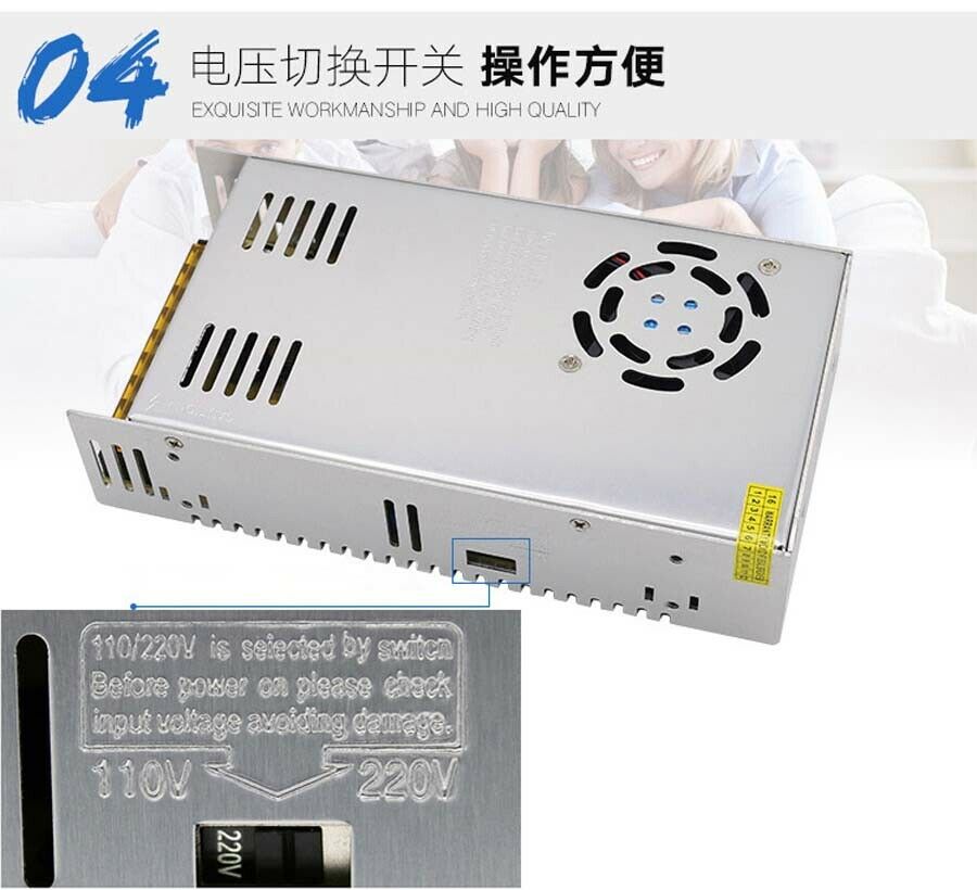 18V 20A 360W Fiberglass Panels Regulated Switching Power Supply PSU DC