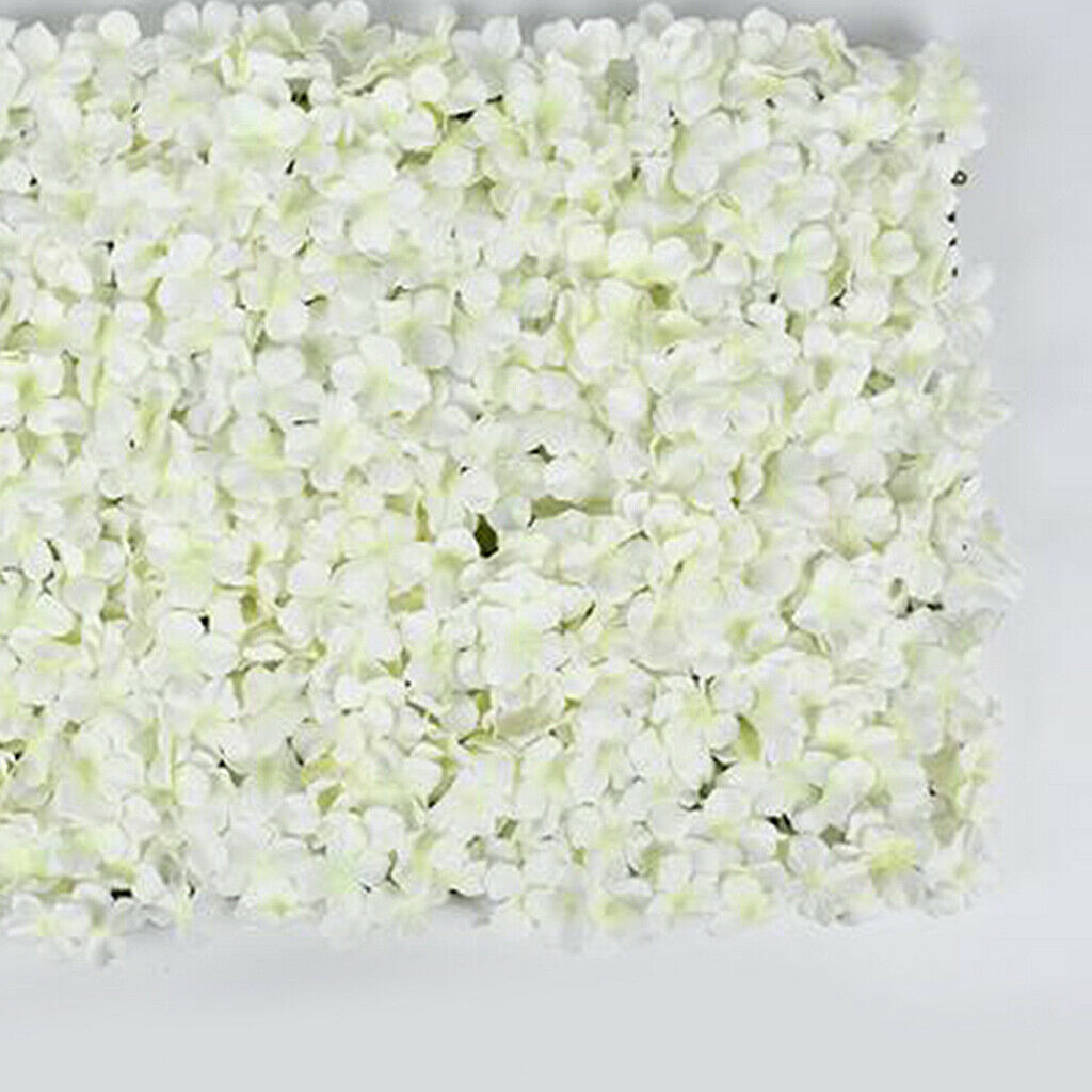 4X Silk Hydrangea Flowers Wall Panel DIY Wedding Background Party Decor White