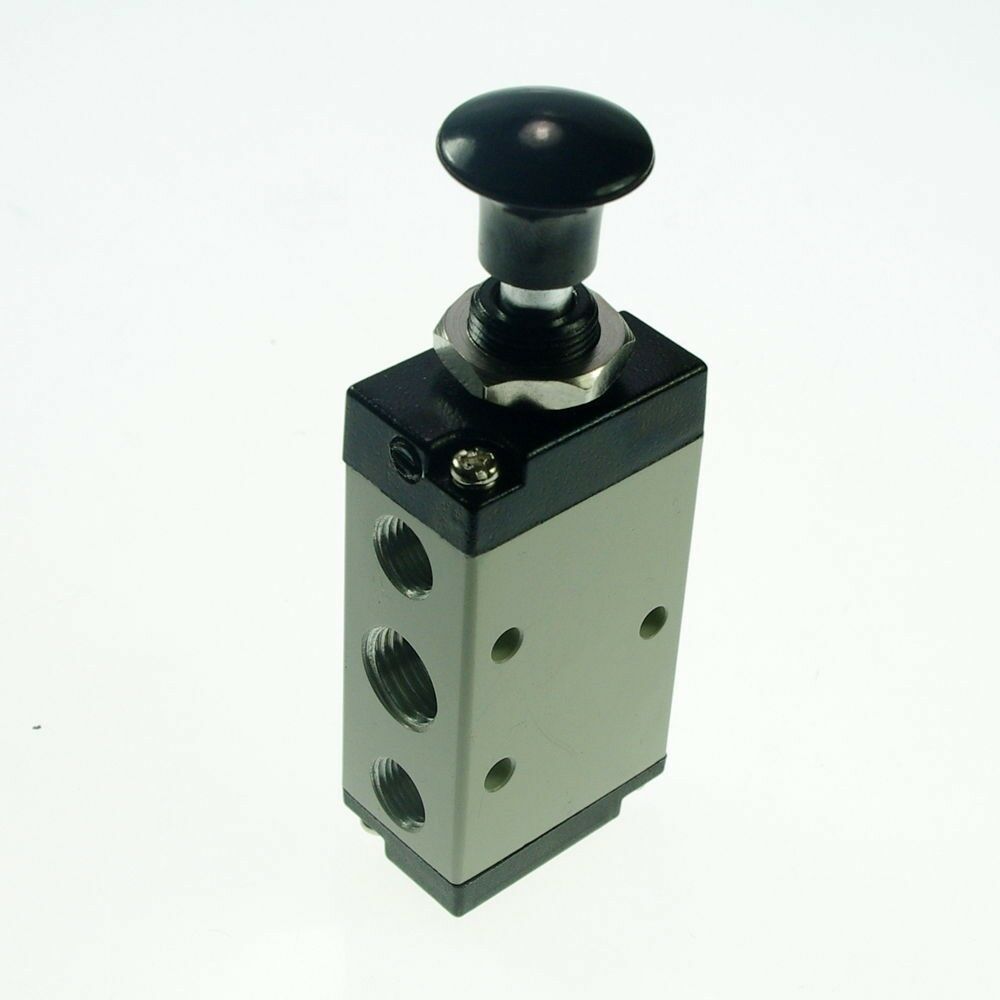 1PCS 5 port 2 pos 3/8" BSPT Hand Operated Air Valve Hand Return Manual Control