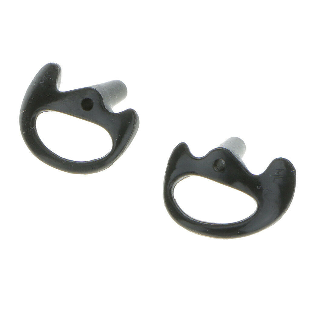 2pcs Earplug Earmold Earhook Earpiece Medium for Two-Way Radio Audio Black