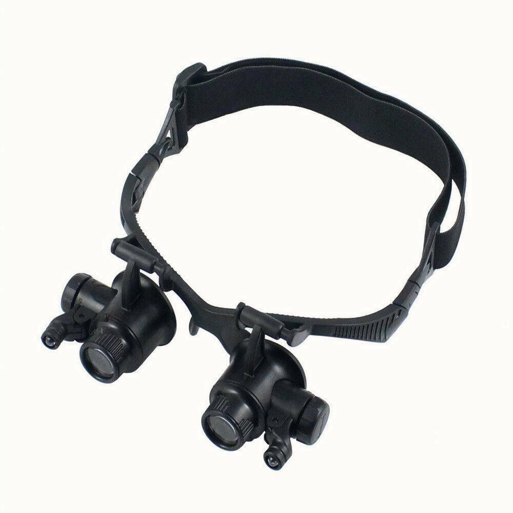 With LED Light 8-Lens Magnifier Magnifying Eye Glass Loupe Jeweler Watch Repair.
