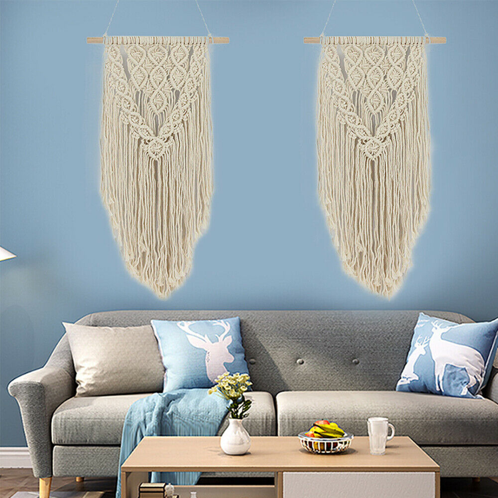 Cotton Woven Macrame Wall Hanging Tapestry Bohemian Style Home Wall Decor