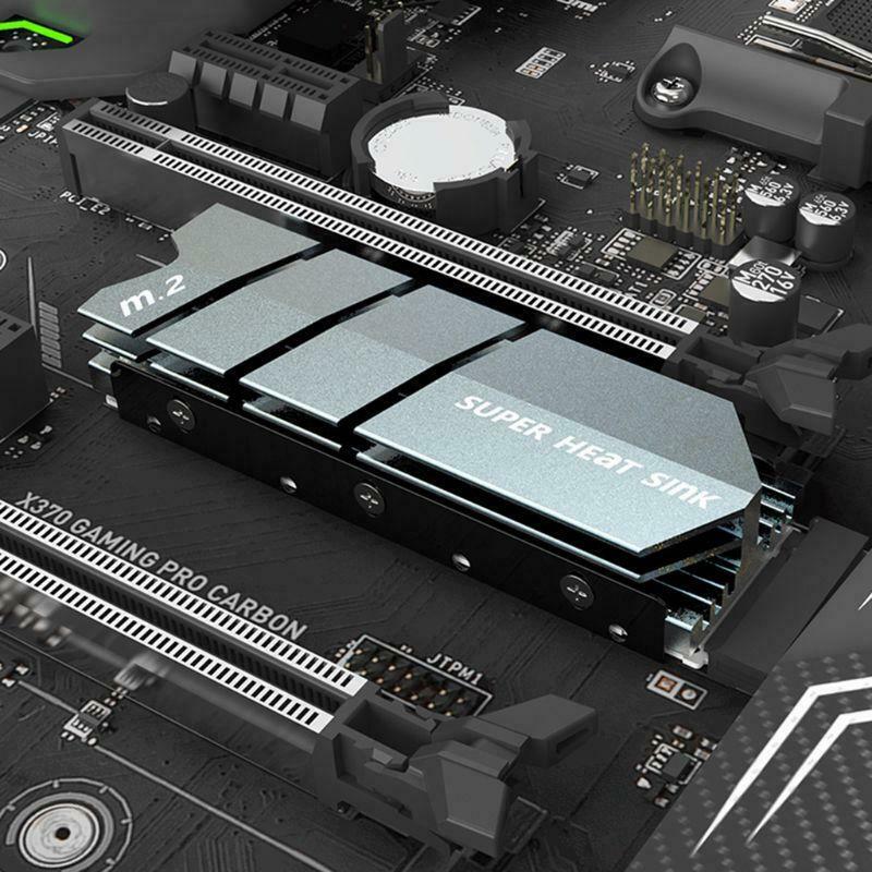 1Set M.2 SSD NVMe NGFF Heat Sink Aluminum Heatsink with Thermal Pad for M2 2280