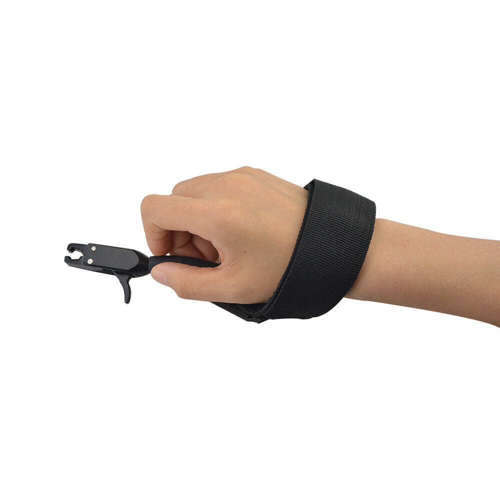 Archery Wrist Release Aids Trigger Caliper Straps Adjustable Compound Bow Shoot