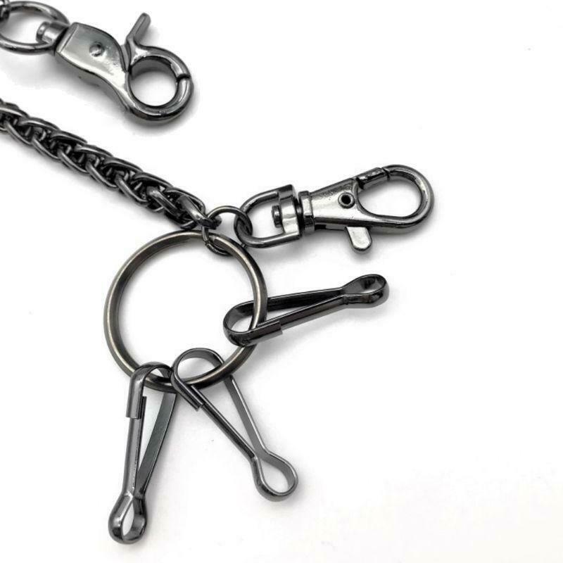 Black Metal Wallet Belt Chain Punk Hipster Pant Jean Key Chain Hip Hop Jewelry