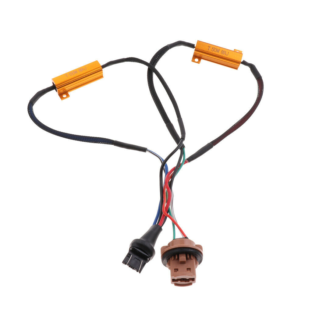 1pcs 7443 LED Fog Brake Light Error Free Anti Flicker Resistors Cancellers
