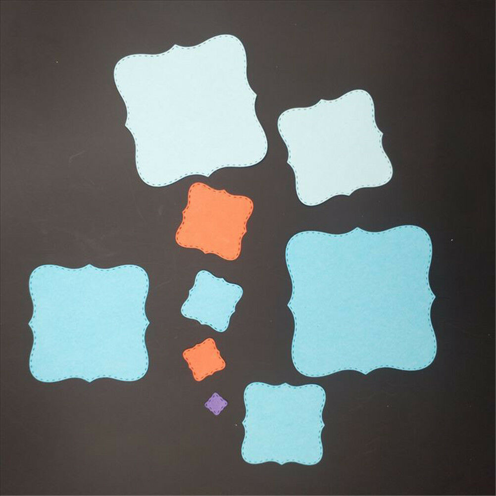 9pcs square metal cutting dies stencil scrapbook album paper embossing cra.l8