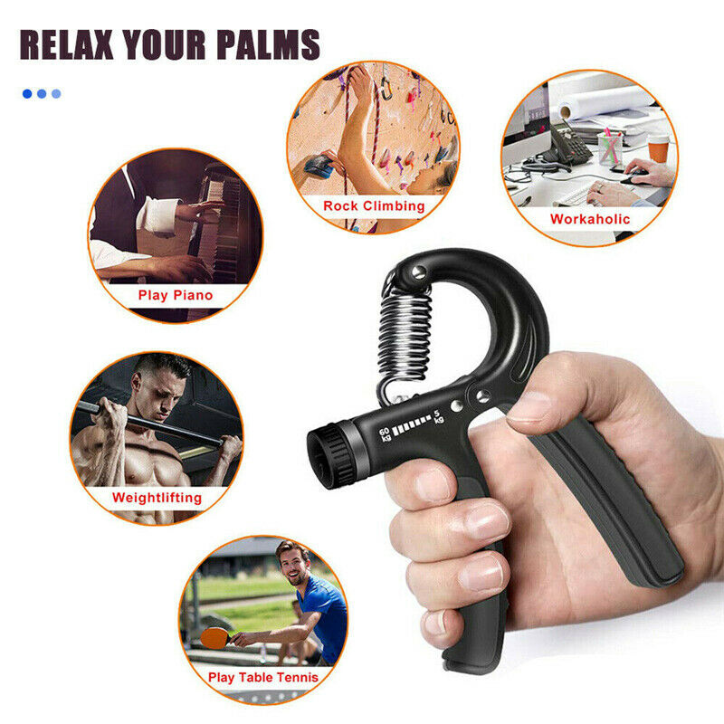 Metal Strength Exercise Gripper Hand Grippers Grip Forearm Wrist Grips 5-60KG