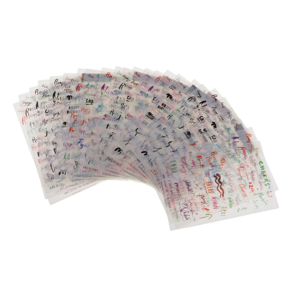 24 x Transparent Scrapbooking Supplies Embellishments Paper Stickers