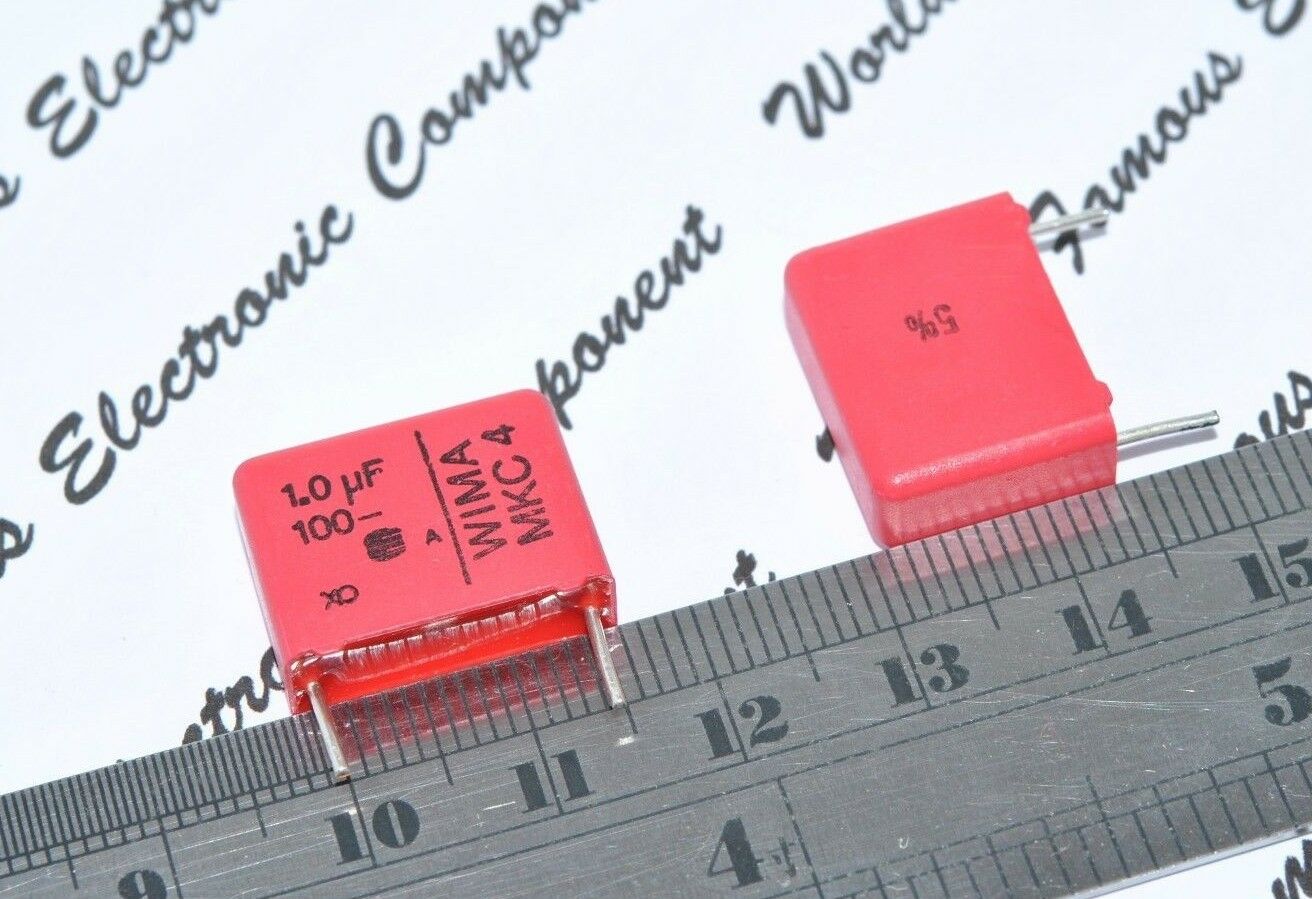 5pcs - WIMA MKC4 1uF (1µF) 100V 5% pitch:15mm Polycarbonate Capacitor