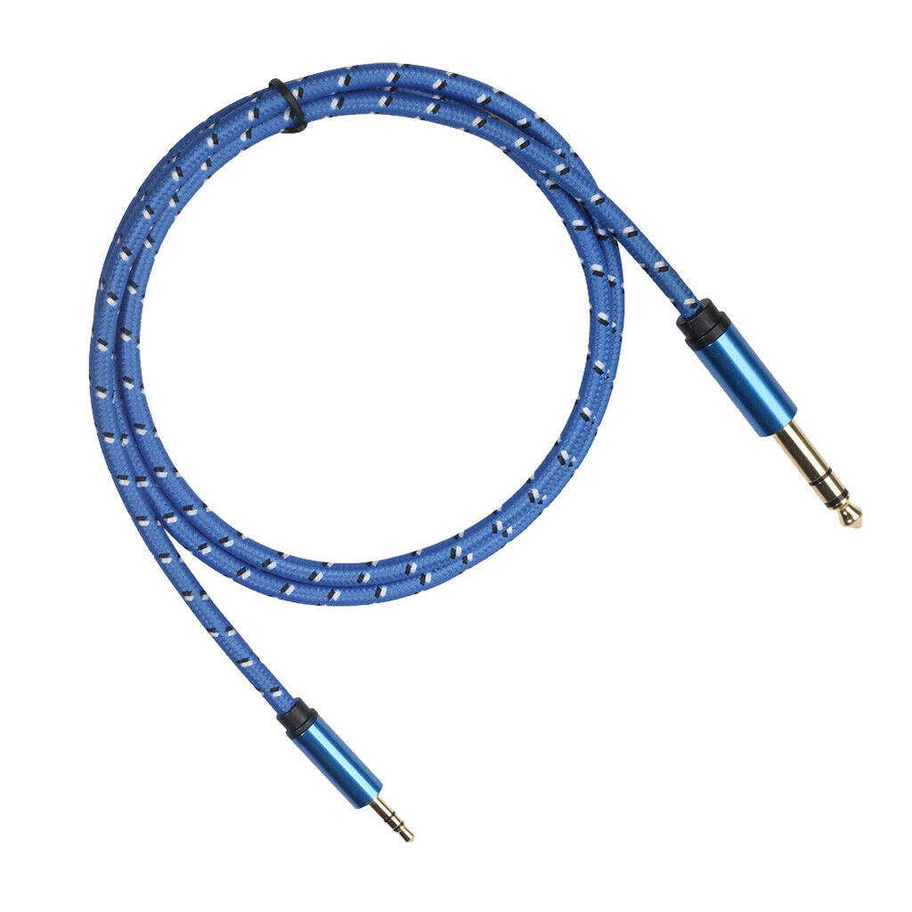 6.35mm to 3.5mm 1/8" Male to Male Cable for iPod Amplifier PC Guitar Mixer