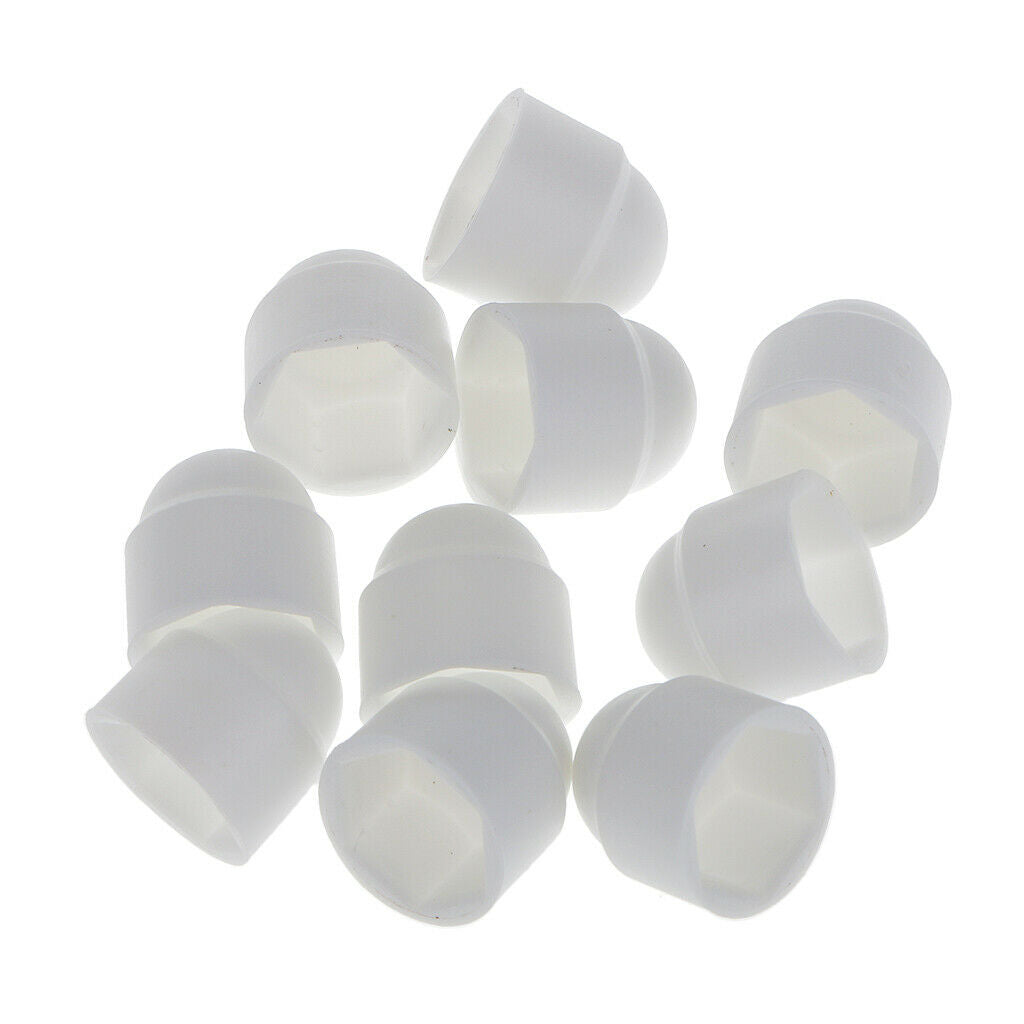 10pcs M6+10 pcs M8 White Dome Bolt Nut Protection Caps Cover Hexagon Screws