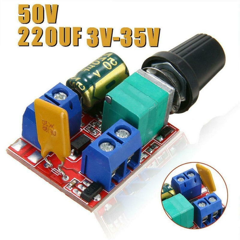 3~35V 12V 24V Led Fan Dimmer 5A Pwm Dc Motor Speed Controller Adjustable Switch