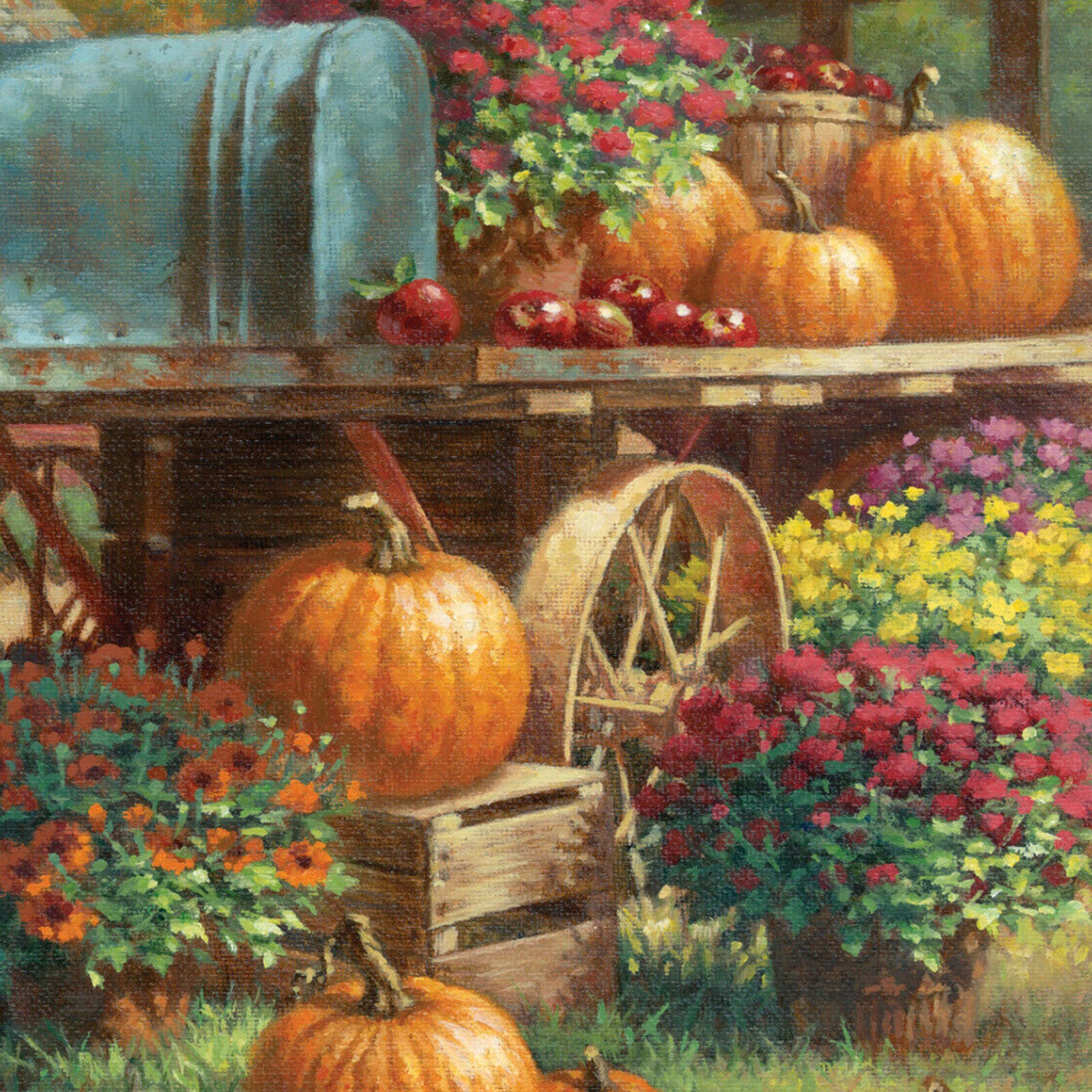 Toland Farm Pumpkin 28 x 40 Fall Autumn Farm Harvest Flower House Flag