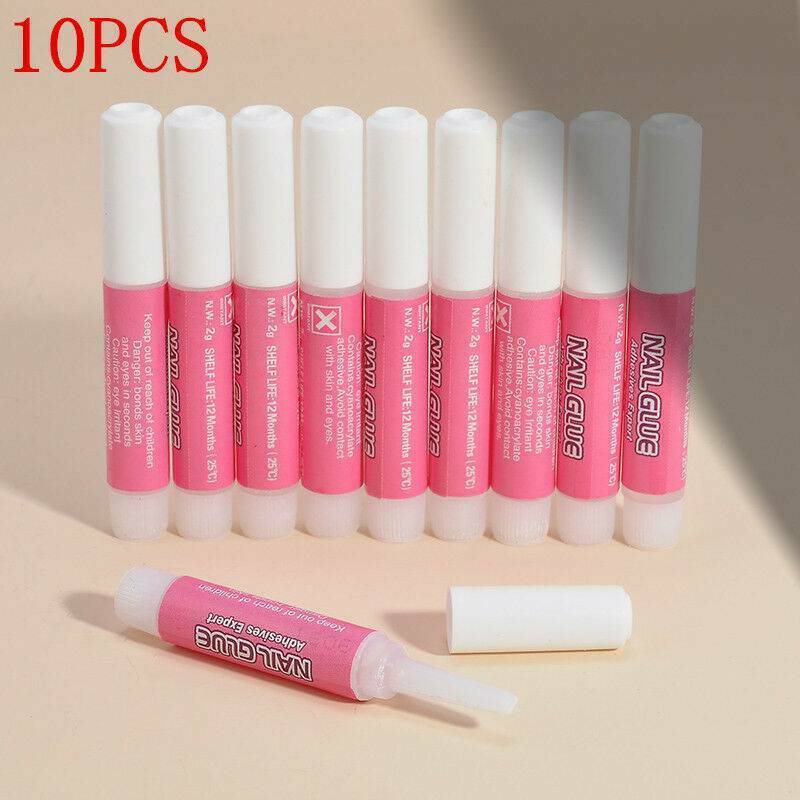 10pcs NAIL TIP GLUE 2g for Acrylic False Nails art& Decorations STRONG Adhesion