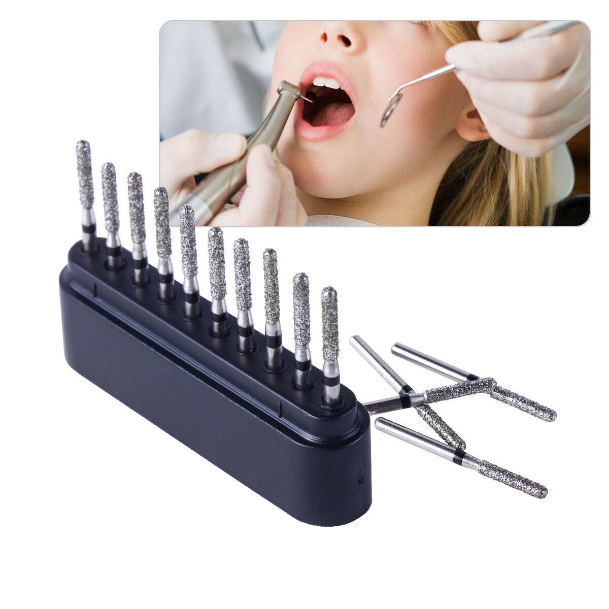 50X Dental High Speed Super Coarse Diamond Burs SR-12S