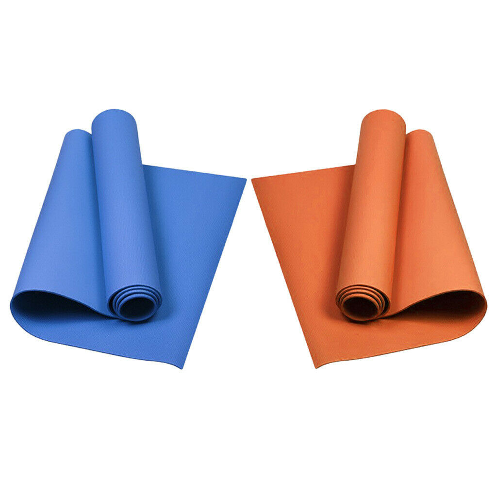 2PC Non-Slip Thick Yoga Mats Portable Cushion Support for Pilates Picnics