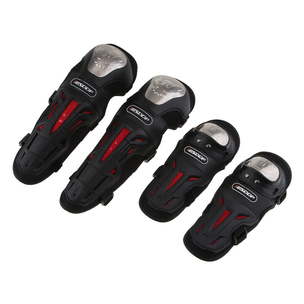 Black Outdoor Cycling Skateboard Elbow Knee Pads Safety Protective Gear