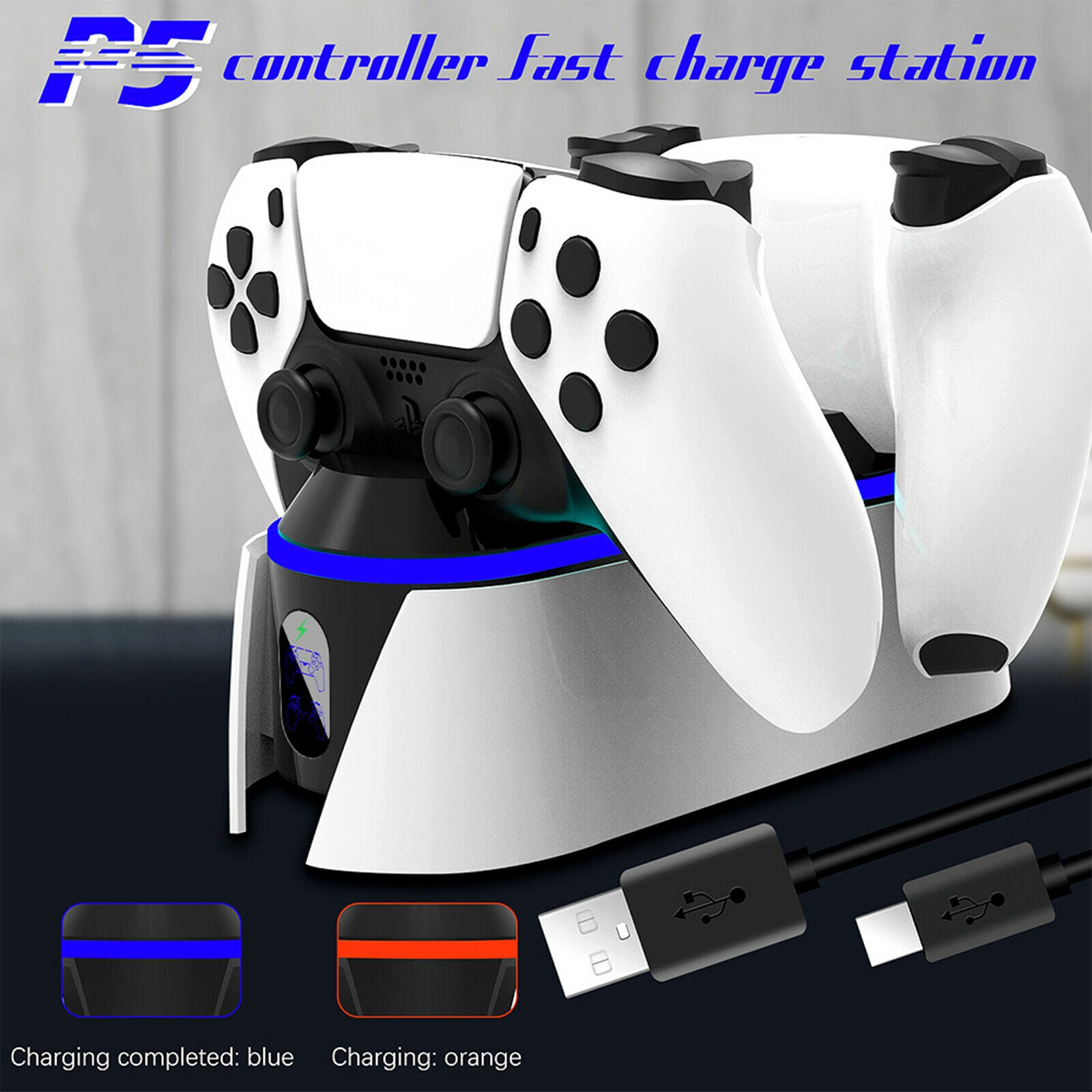 PS5 Controller Charger Stand DualSense Fast Charging Station Dock PlayStation 5