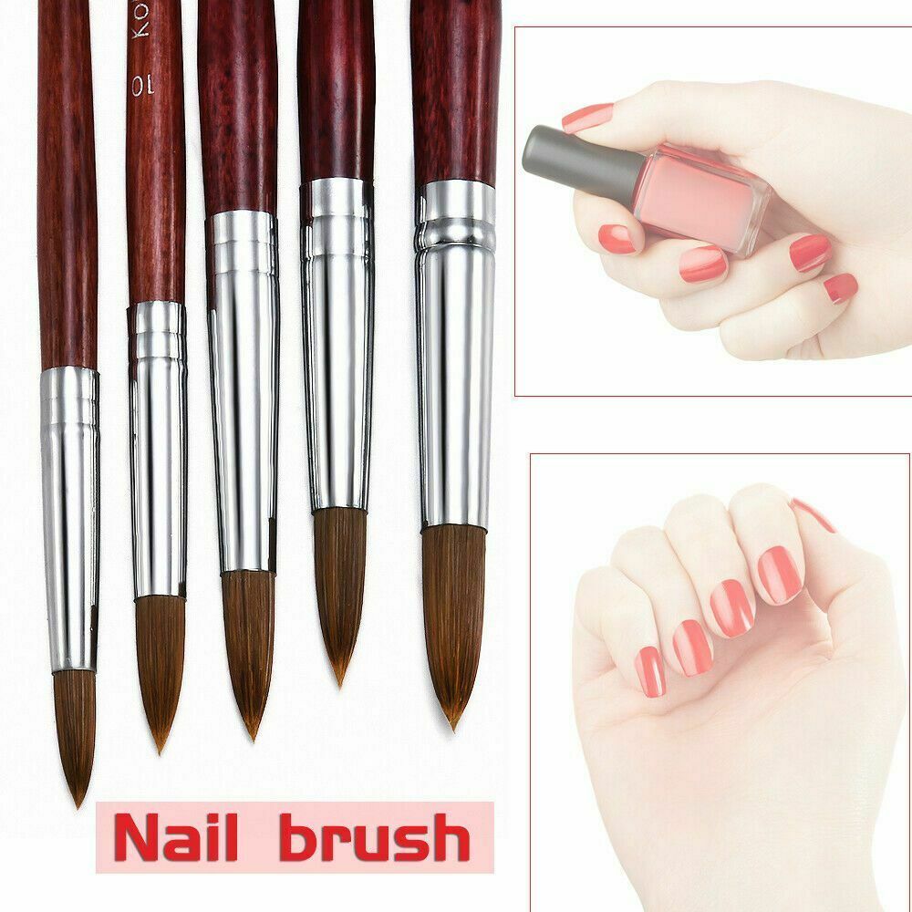 Handle Nail Painting Brush Acrylic Nail Art Brush Flower Drawing Pen Sable Hair